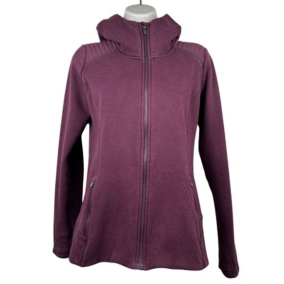 Athleta Stronger Hoodie Full Zip Plum Purple Women's Small Active Athleisure - Picture 3 of 16
